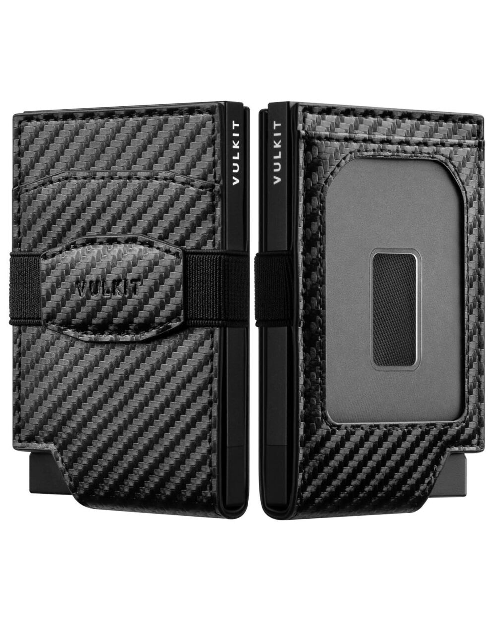 8187 Pop up Card Wallet with Money Strap Leather Front Pocket Card Holder